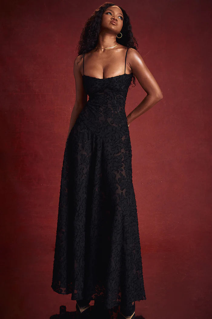 Noir Lace Maxi Dress by SIENA - image 5