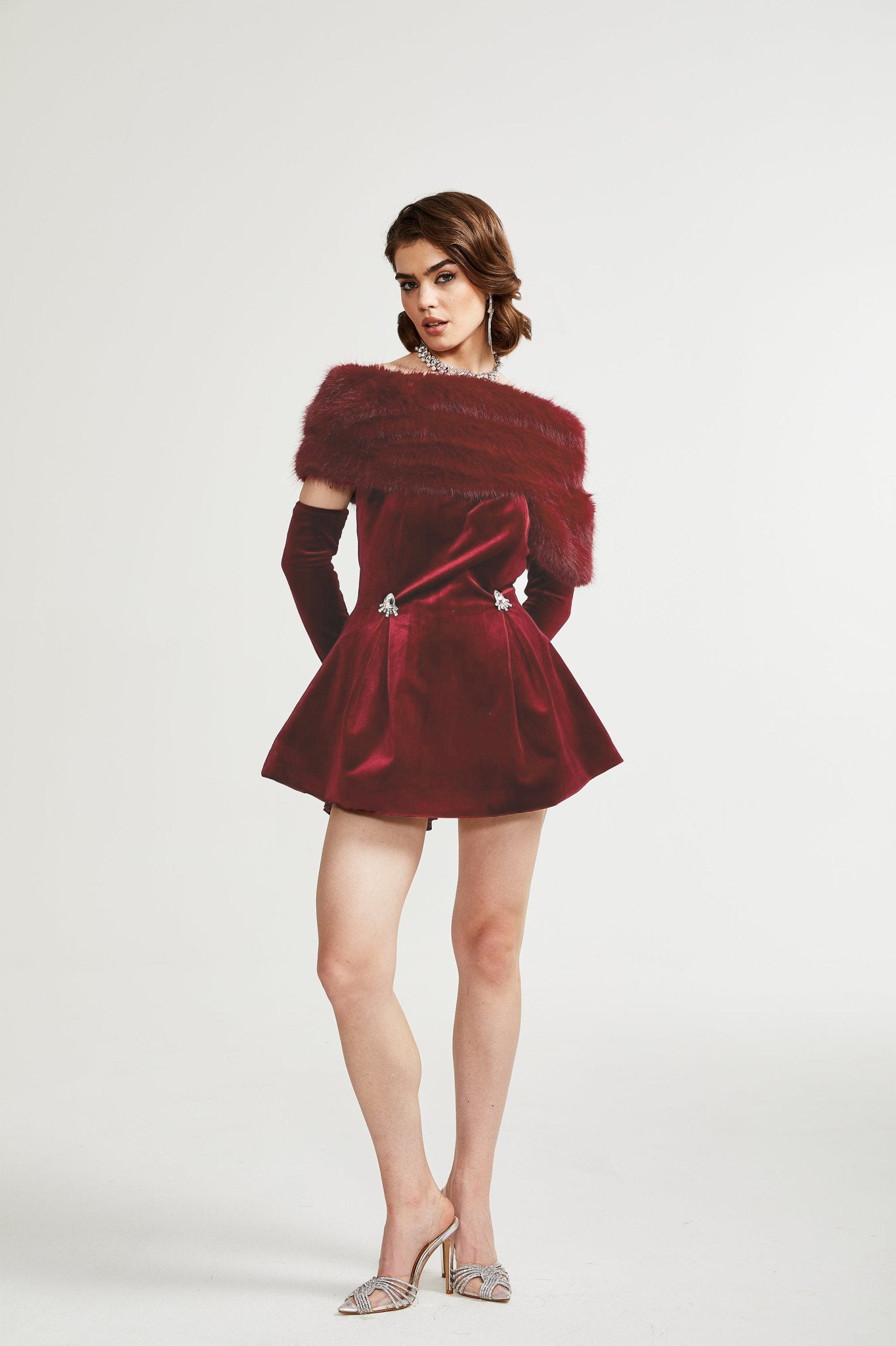 Wivika Velvet Mini Dress by SIENA - image 4