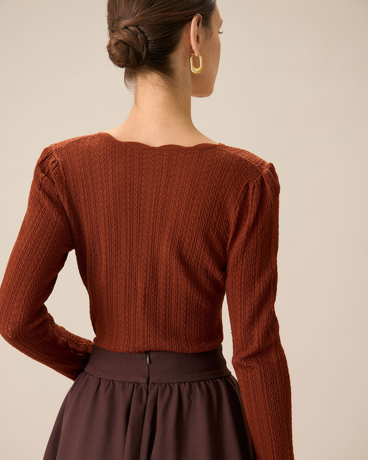 Kahverengi Knit Top by SIENA - image 3