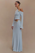Ainsley Asymmetric Maxi Skirt Set by SIENA