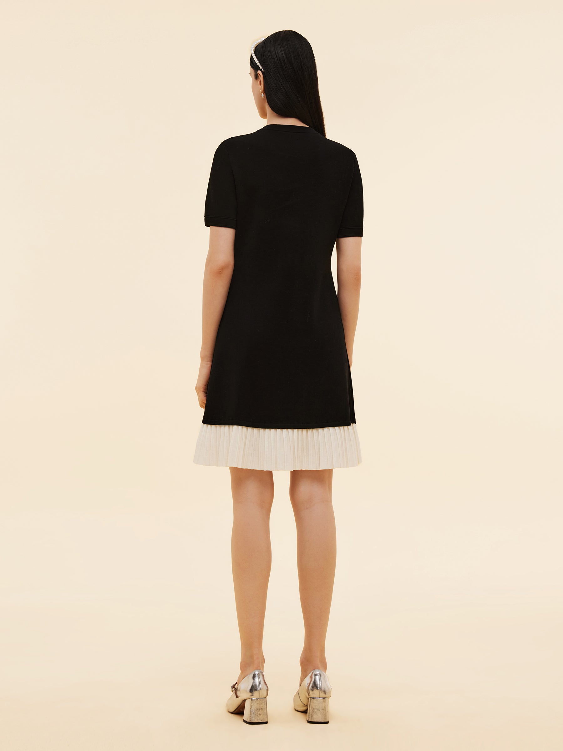 Bloklu Pleated Mini Dress by SIENA - image 3