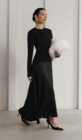 Orme Satin Maxi Dress by SIENA