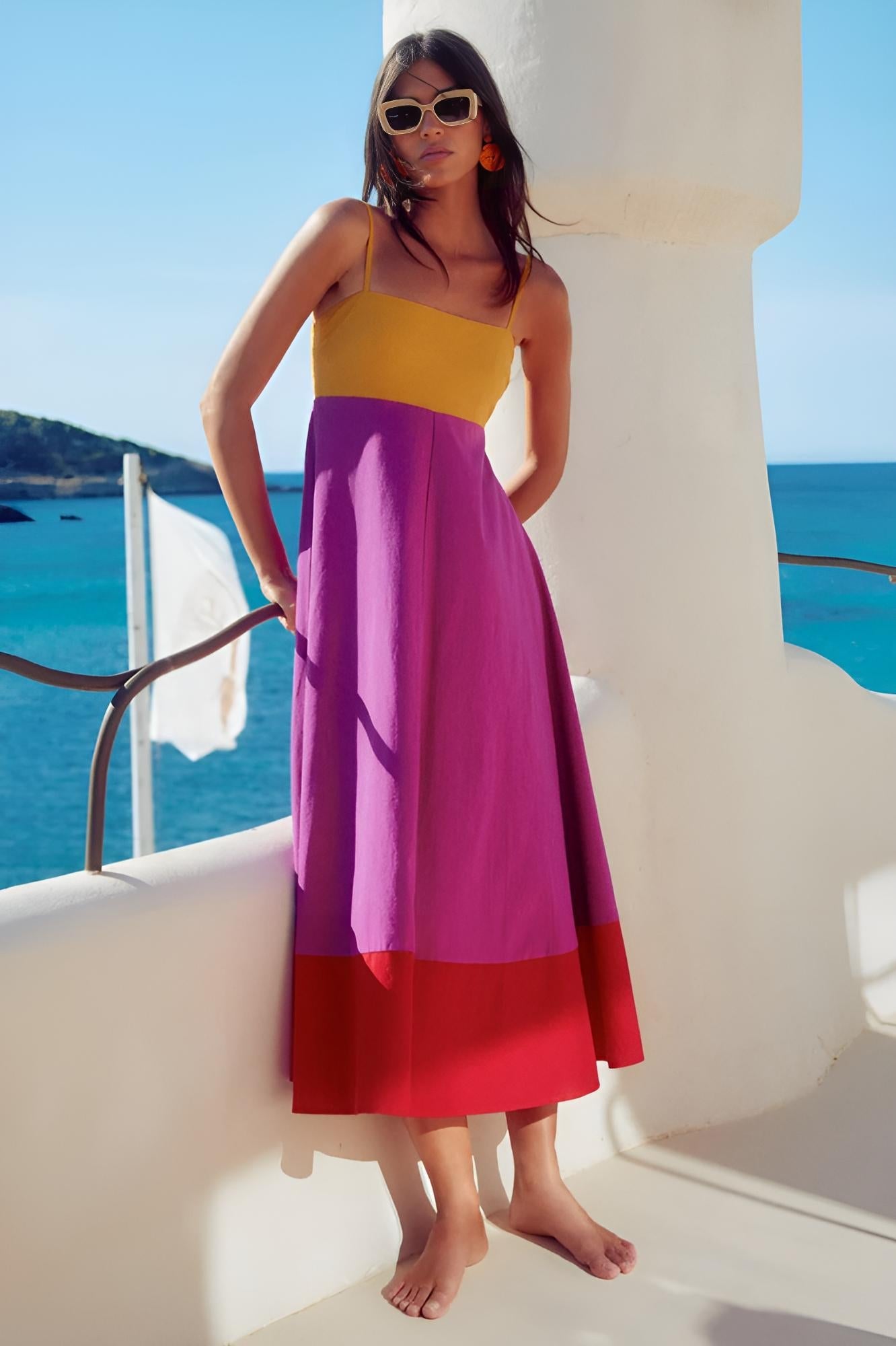 Renk Printed Midi Dress by SIENA