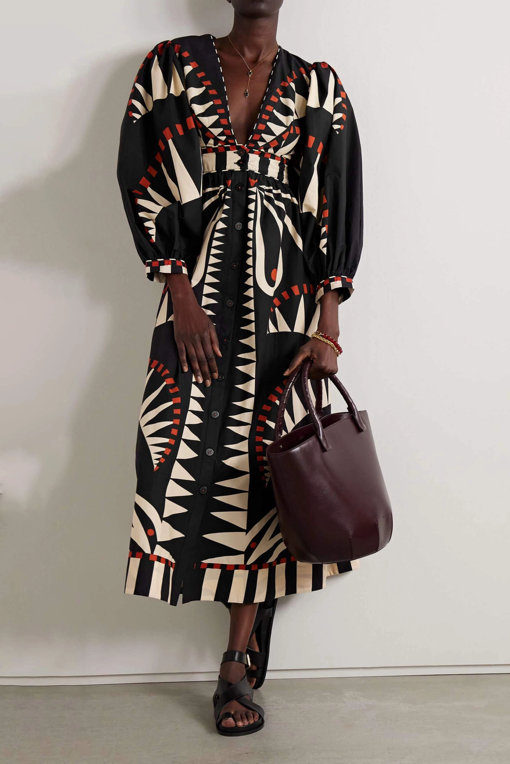 Etnik Printed Midi Dress by SIENA