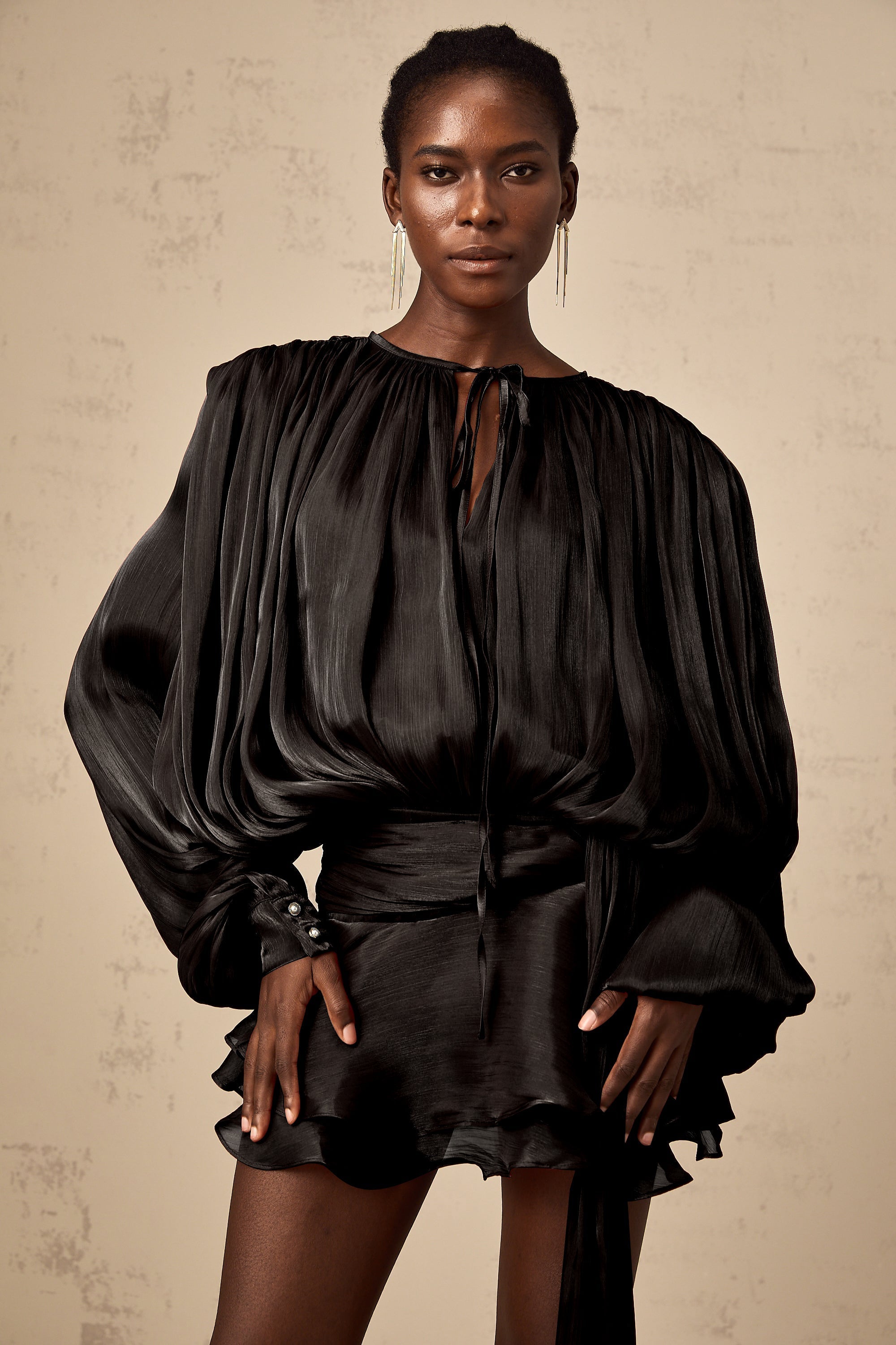 Eugenie Pleated Mini Dress by SIENA - image 6