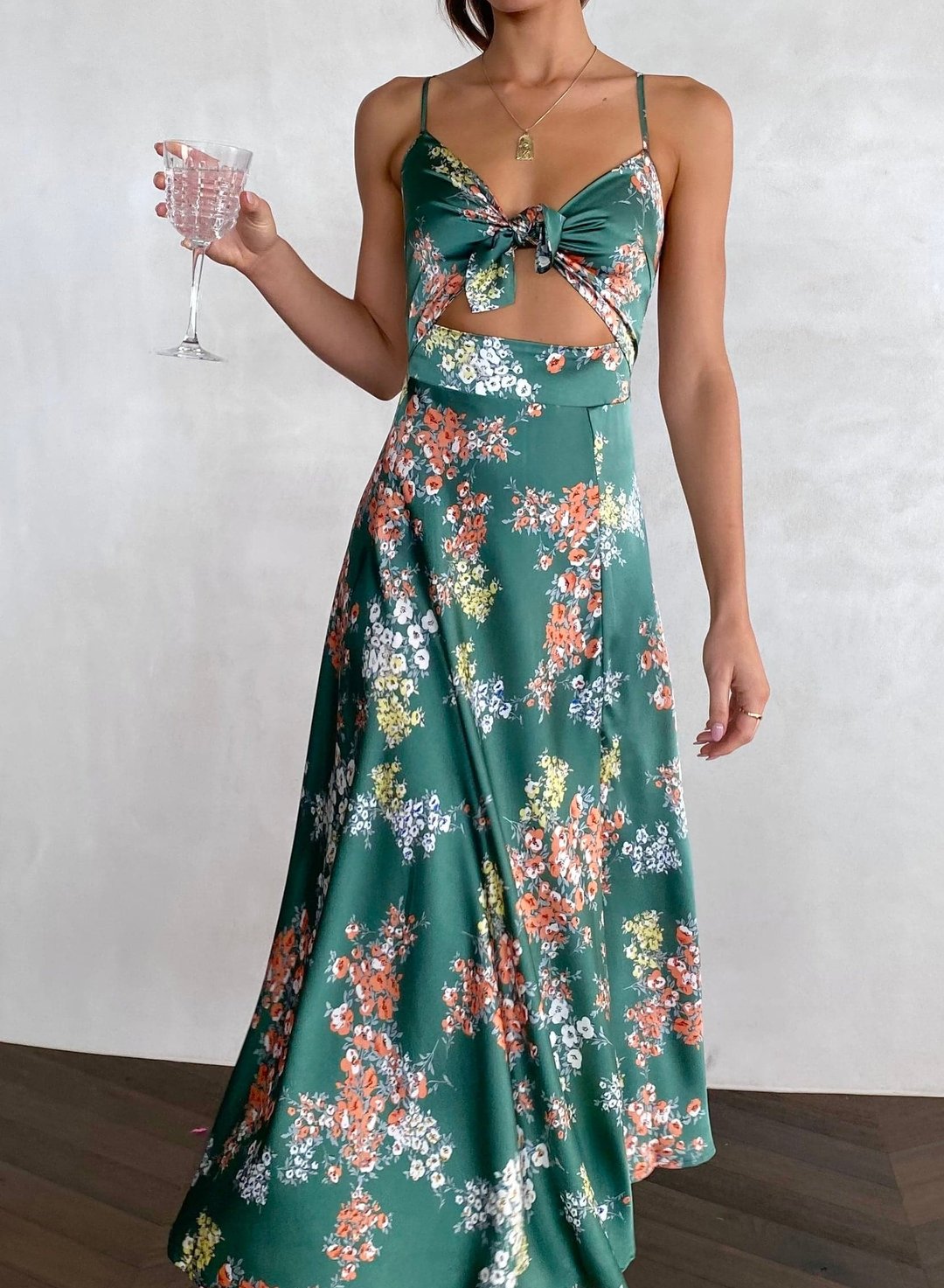 Saten Linen Satin Dress by SIENA - image 4