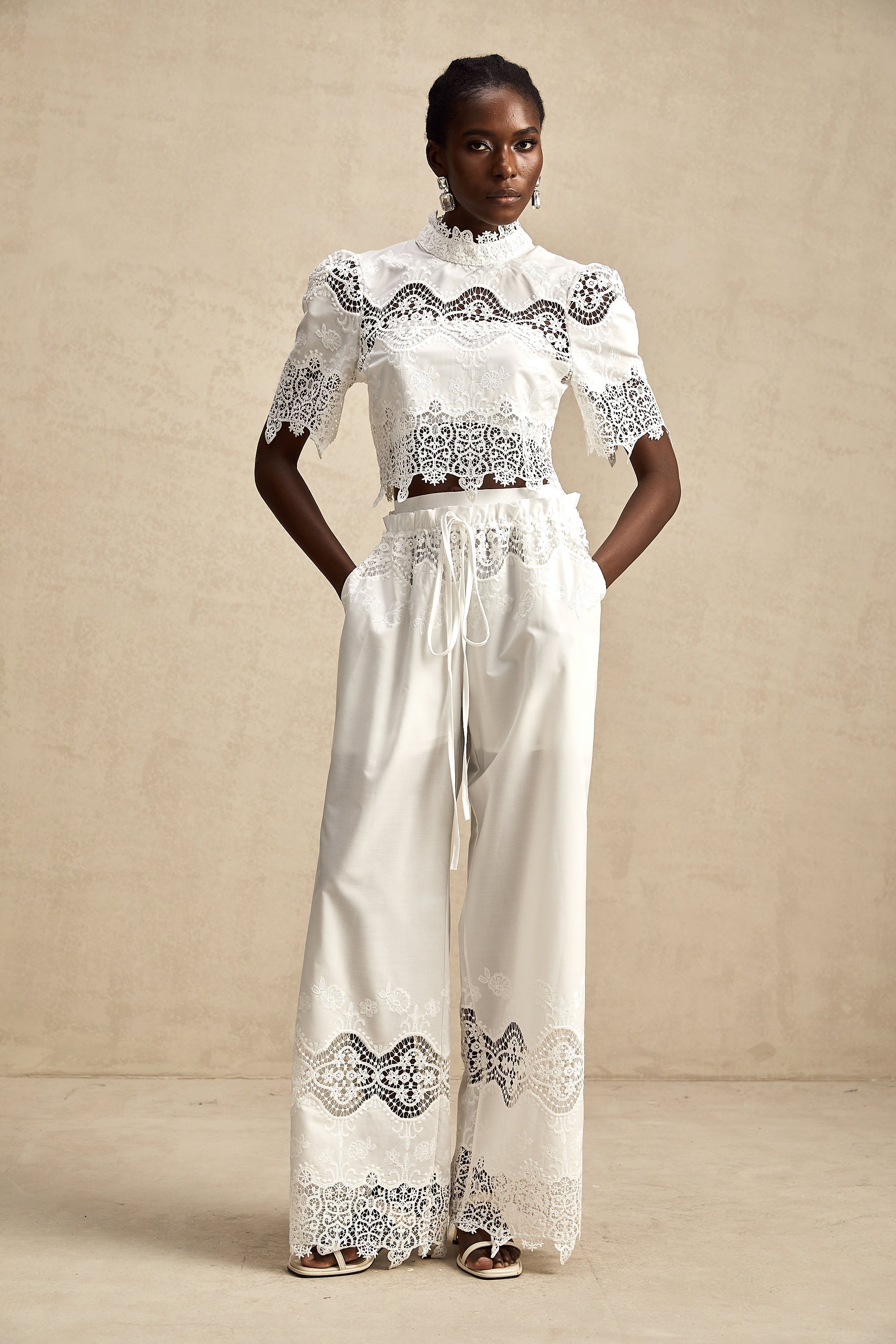 Raphaelle Lace Pants Set by SIENA