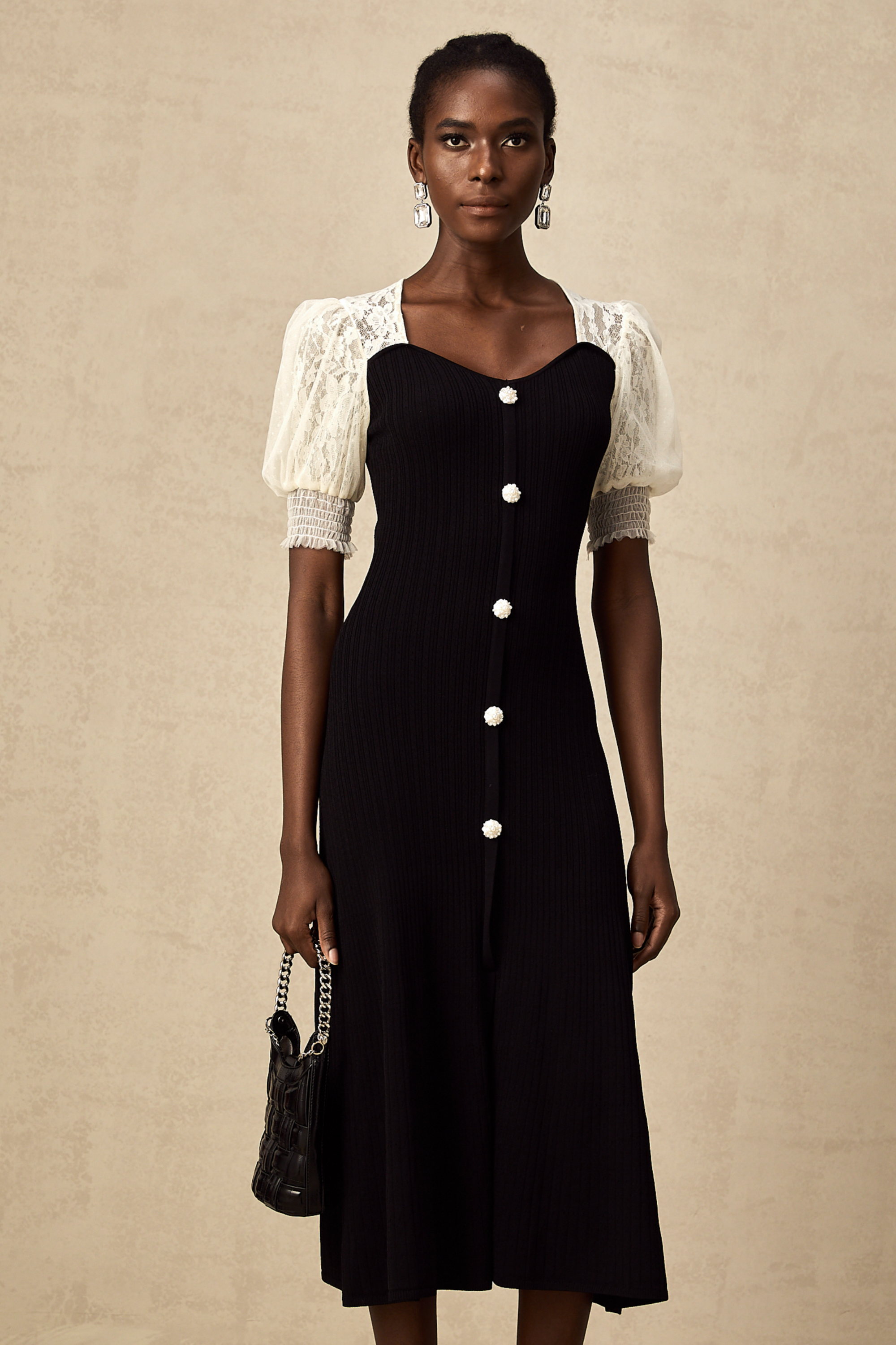 Noa Knit Lace Dress by SIENA