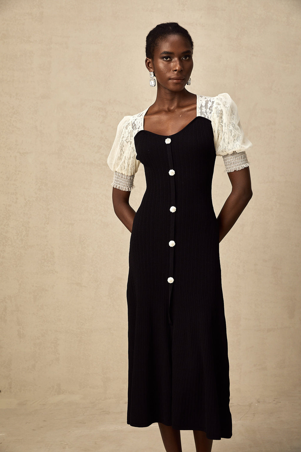 Noa Knit Lace Dress by SIENA - image 9