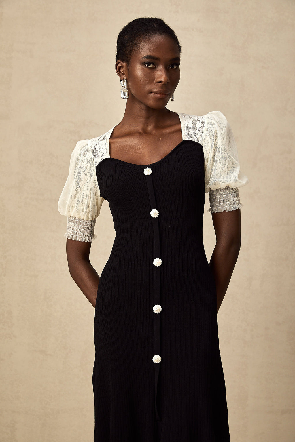 Noa Knit Lace Dress by SIENA - image 14