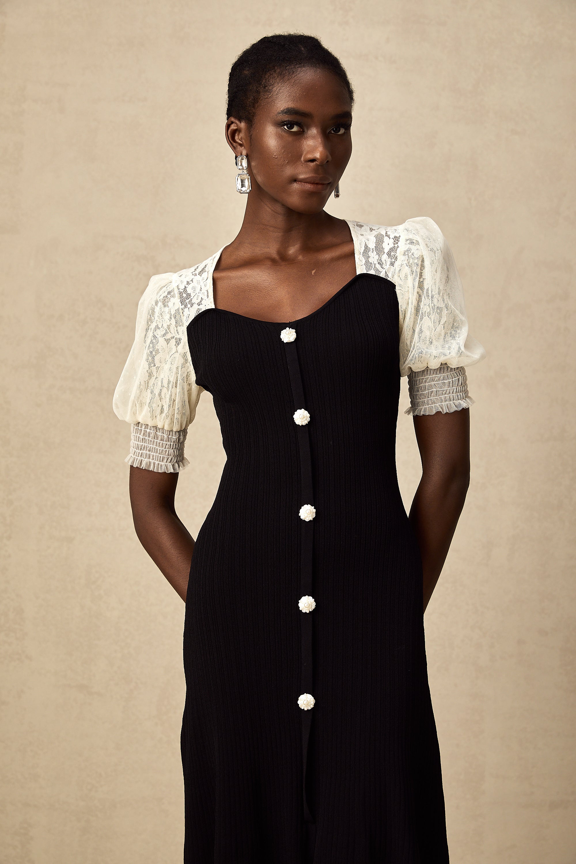 Noa Knit Lace Dress by SIENA - image 14