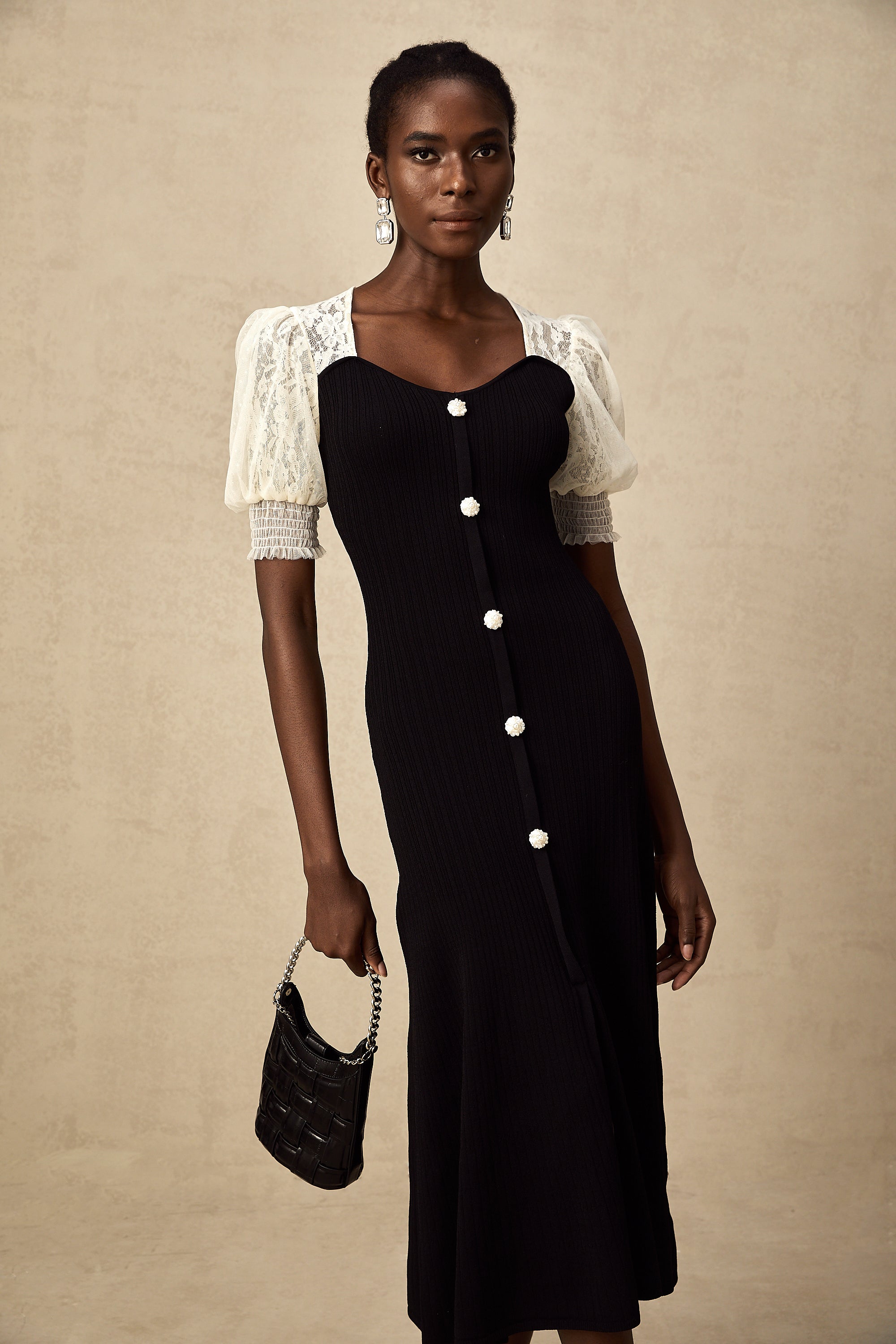 Noa Knit Lace Dress by SIENA - image 15