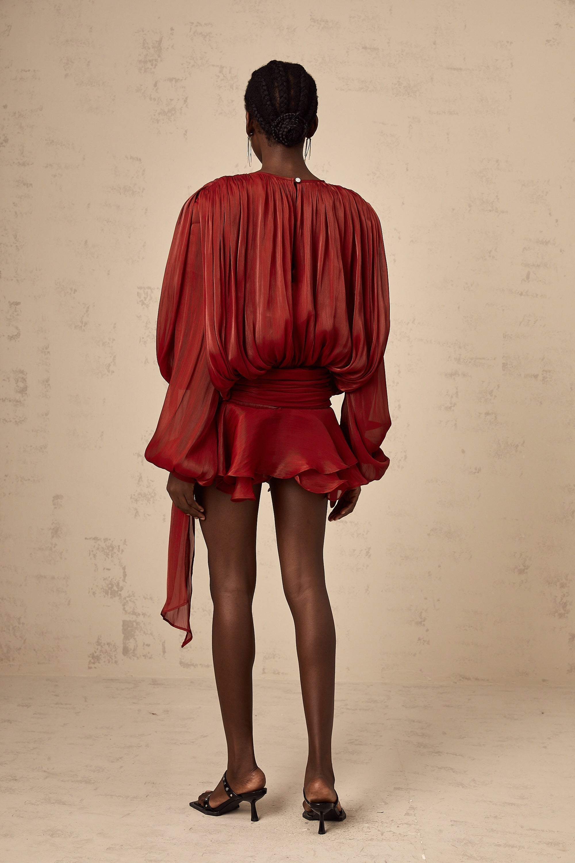 Eugenie Pleated Mini Dress by SIENA - image 3