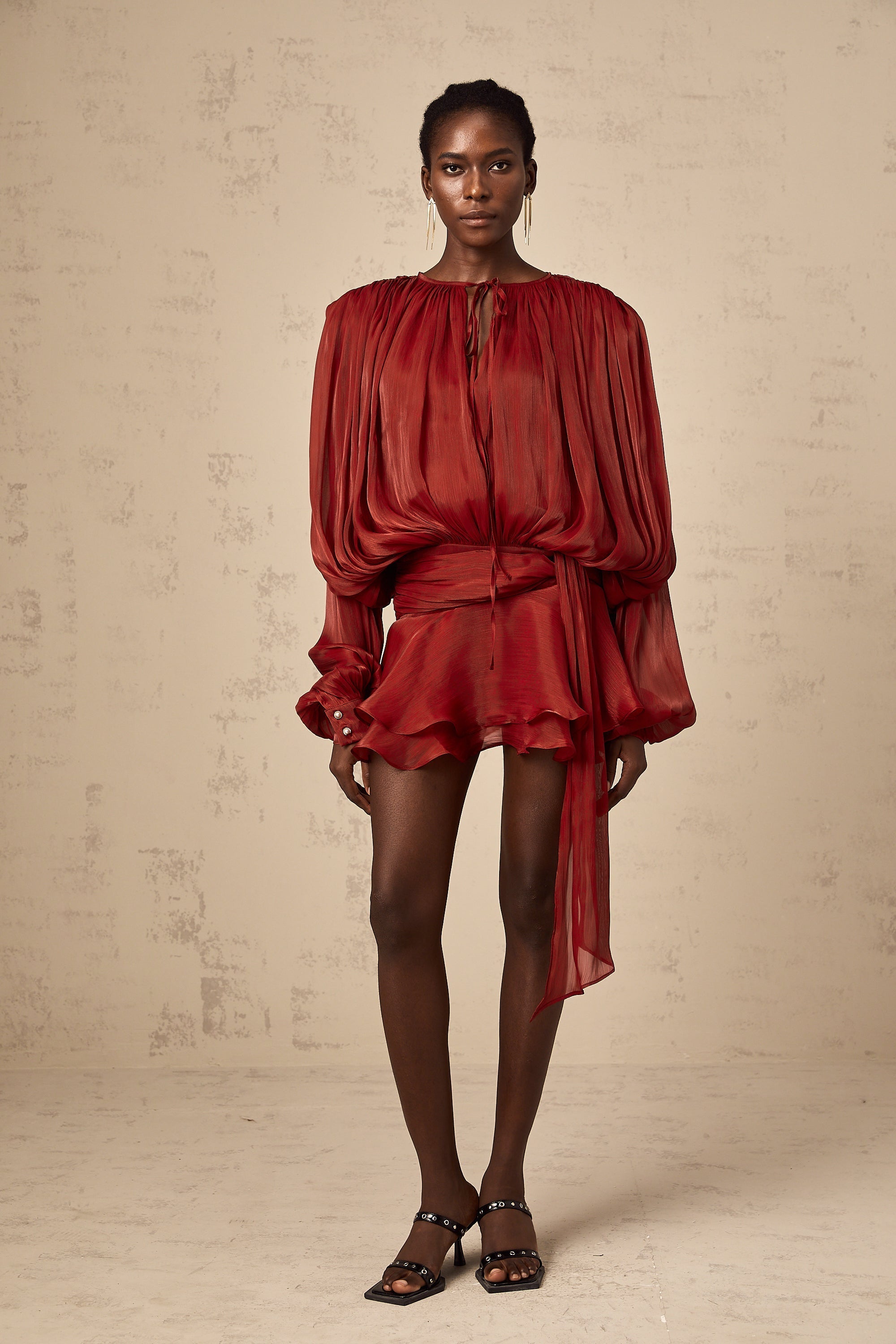 Eugenie Pleated Mini Dress by SIENA - image 5