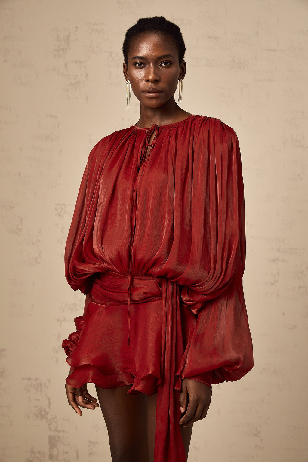 Eugenie Pleated Mini Dress by SIENA - image 11