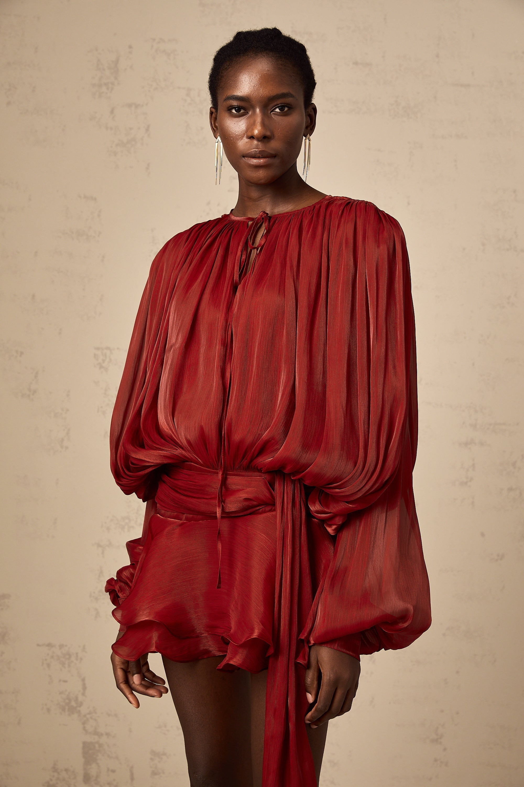 Eugenie Pleated Mini Dress by SIENA - image 11