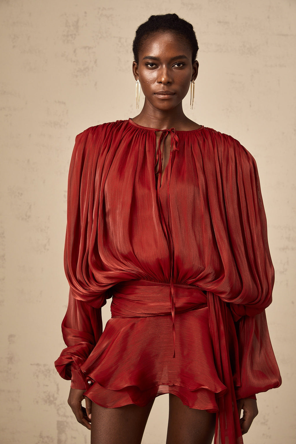 Eugenie Pleated Mini Dress by SIENA - image 13