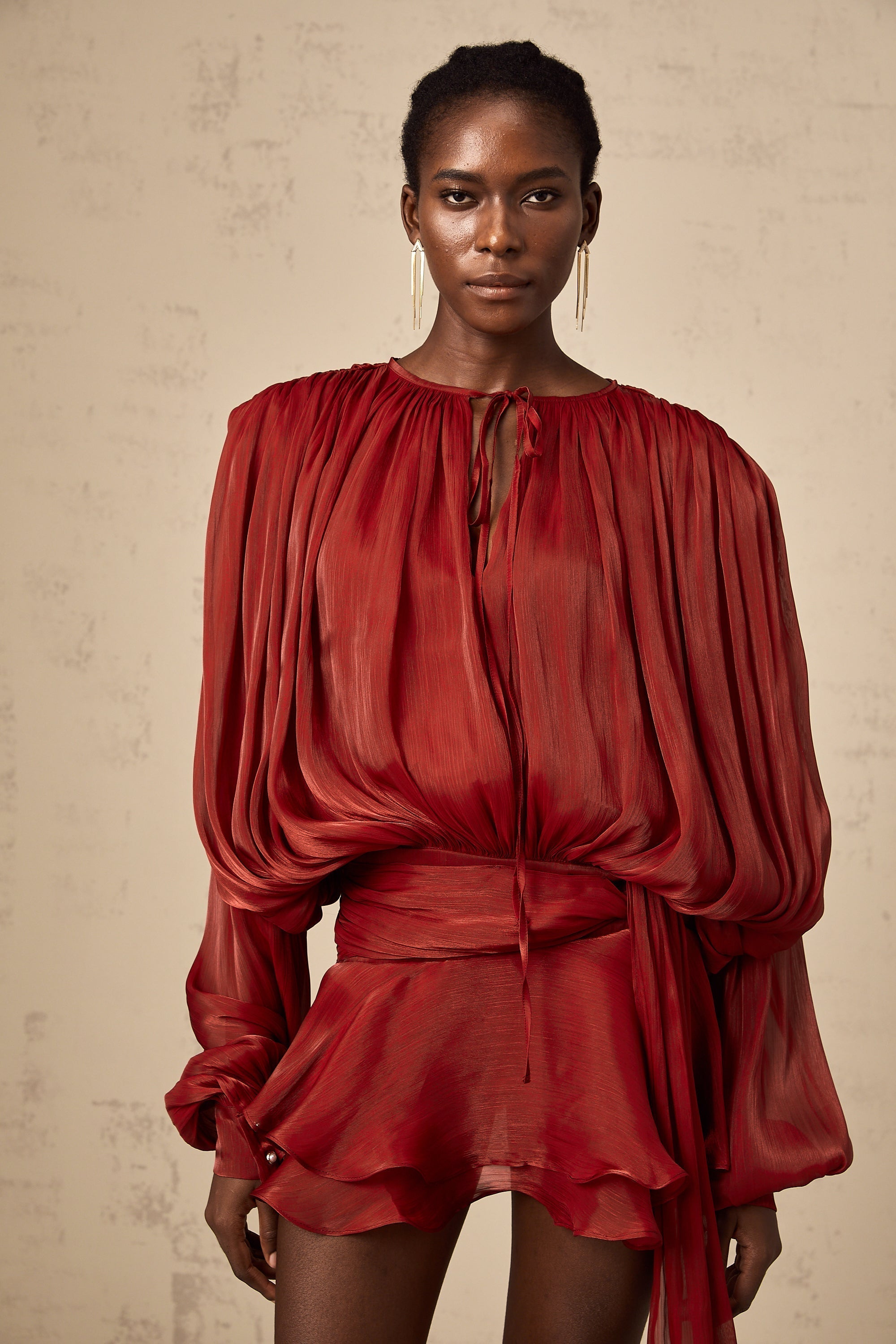 Eugenie Pleated Mini Dress by SIENA - image 13