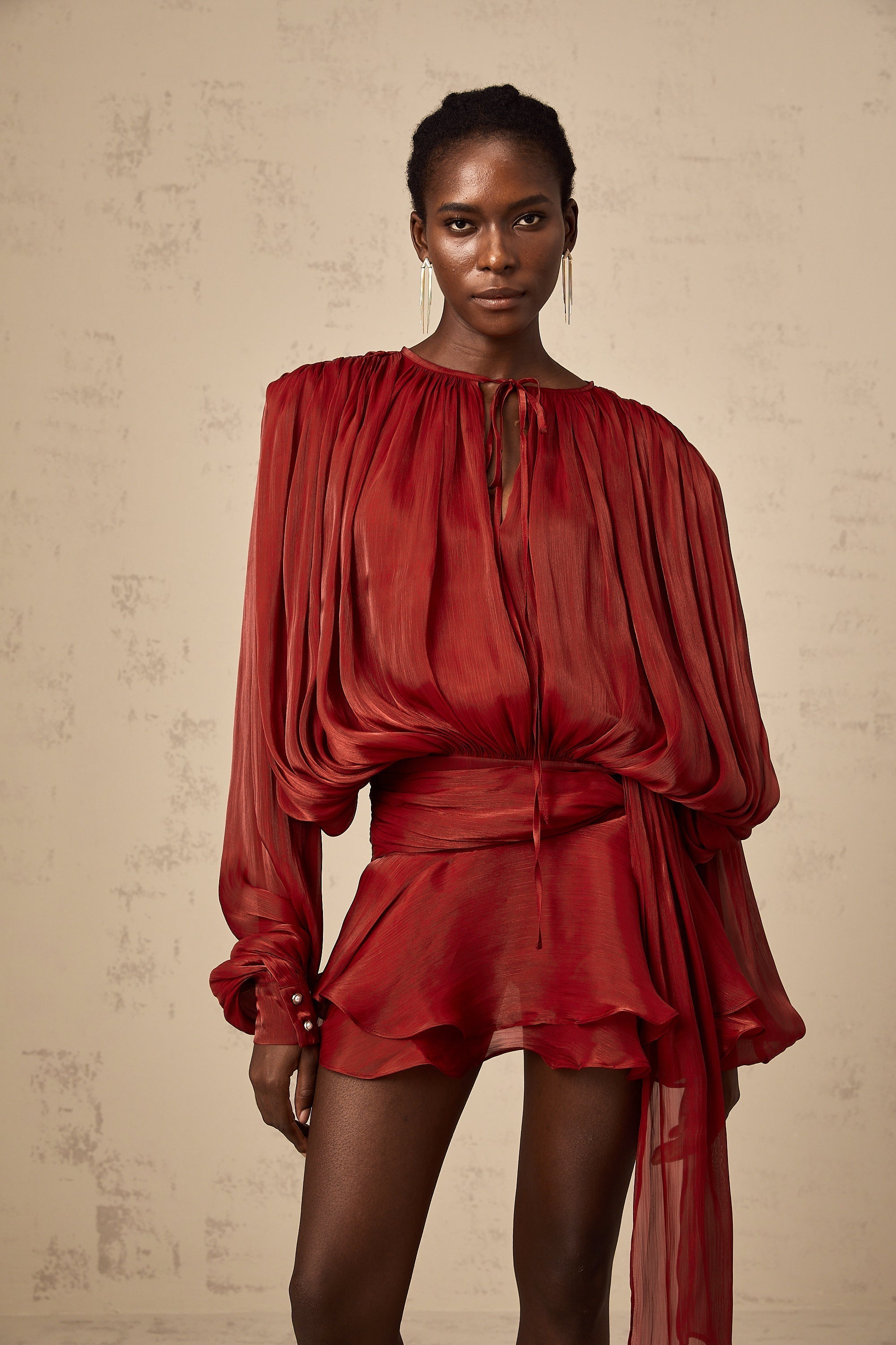 Eugenie Pleated Mini Dress by SIENA - image 8