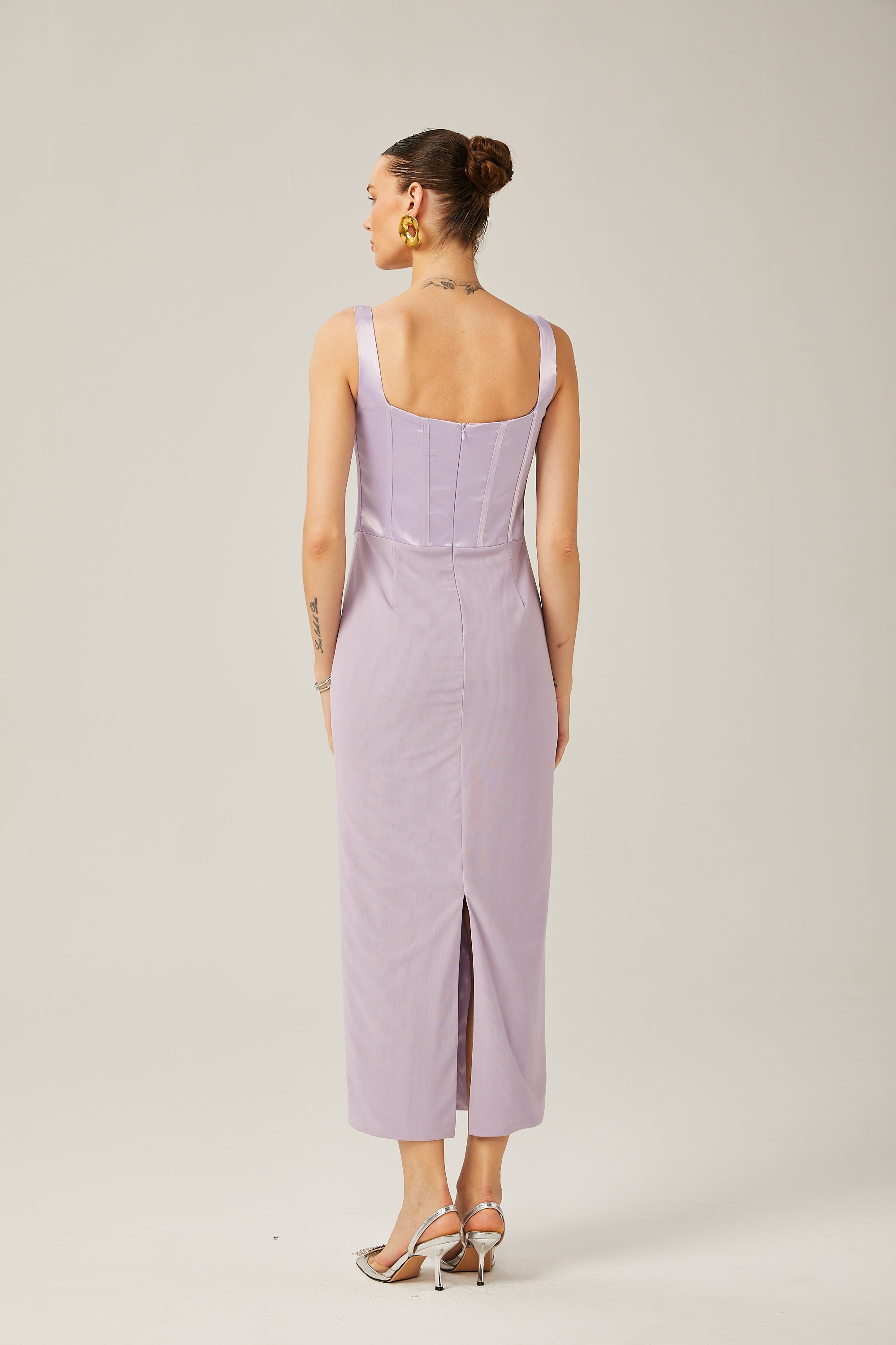 Amelina Corset Satin Dress by SIENA - image 2