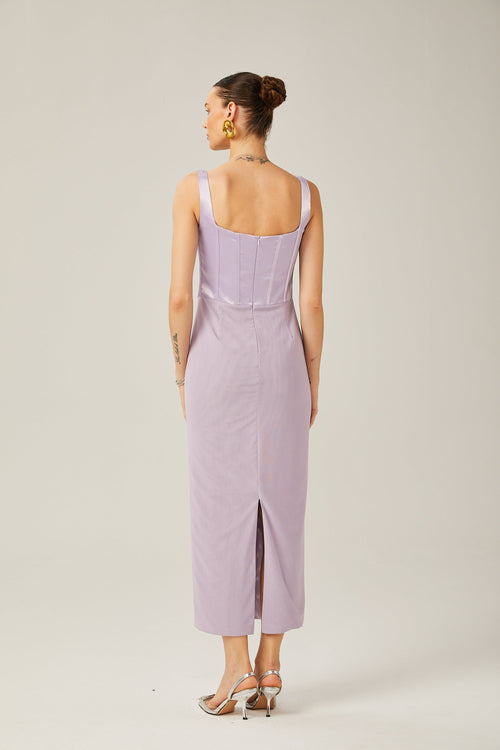 Amelina Corset Satin Dress by SIENA - image 2