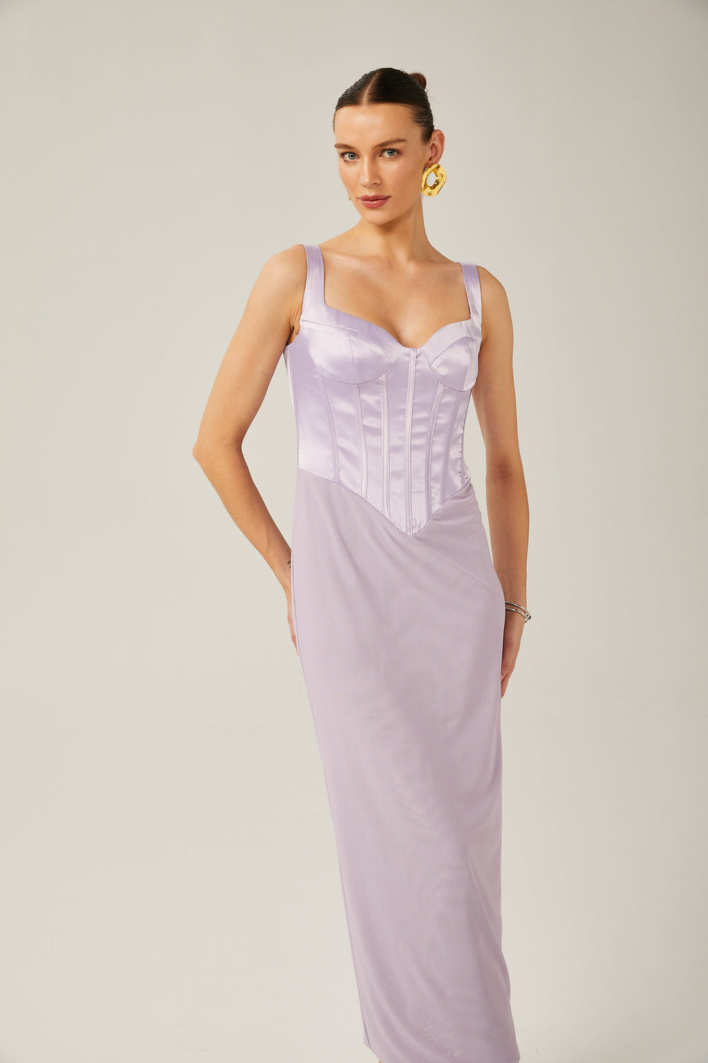 Amelina Corset Satin Dress by SIENA - image 6