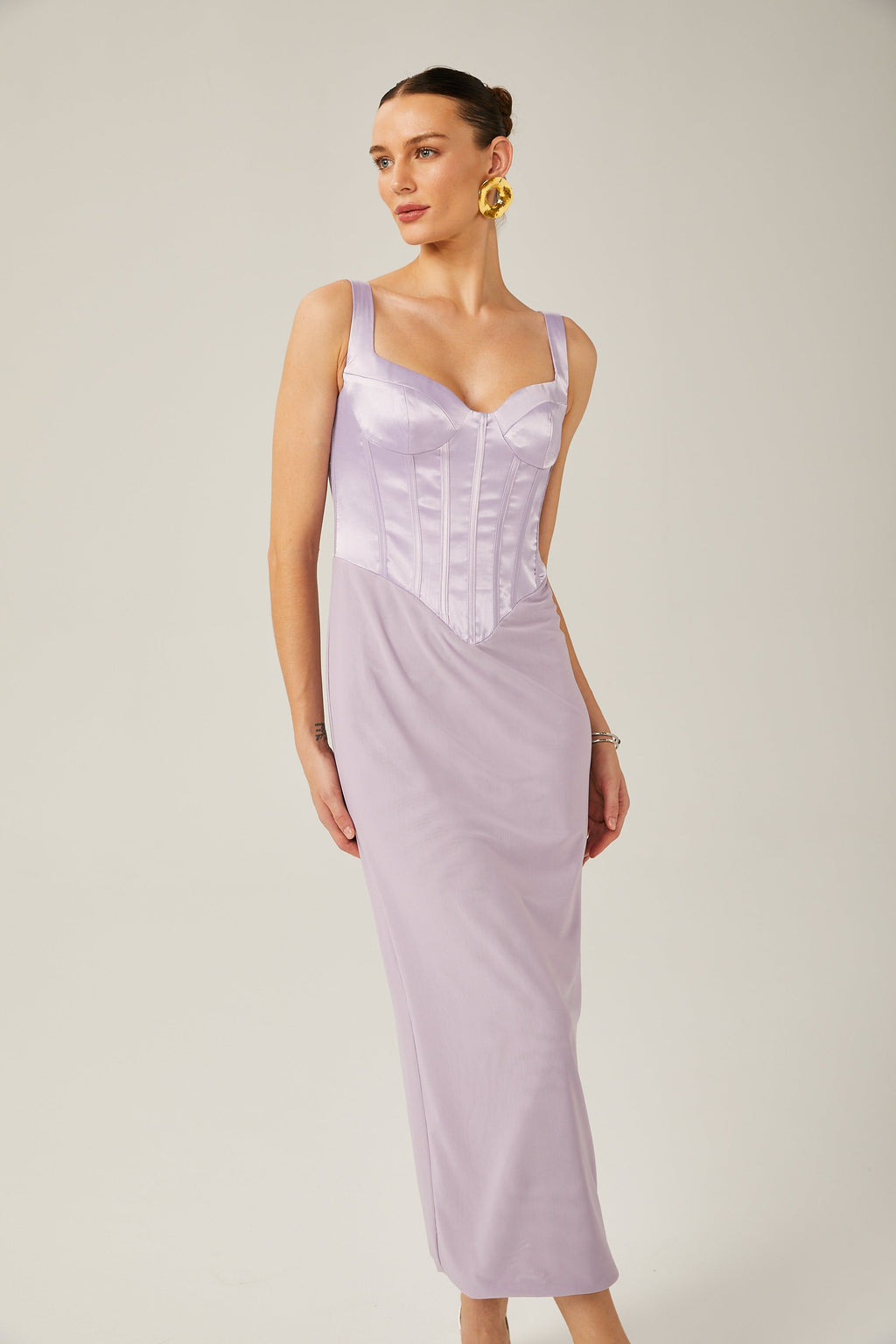 Amelina Corset Satin Dress by SIENA - image 7
