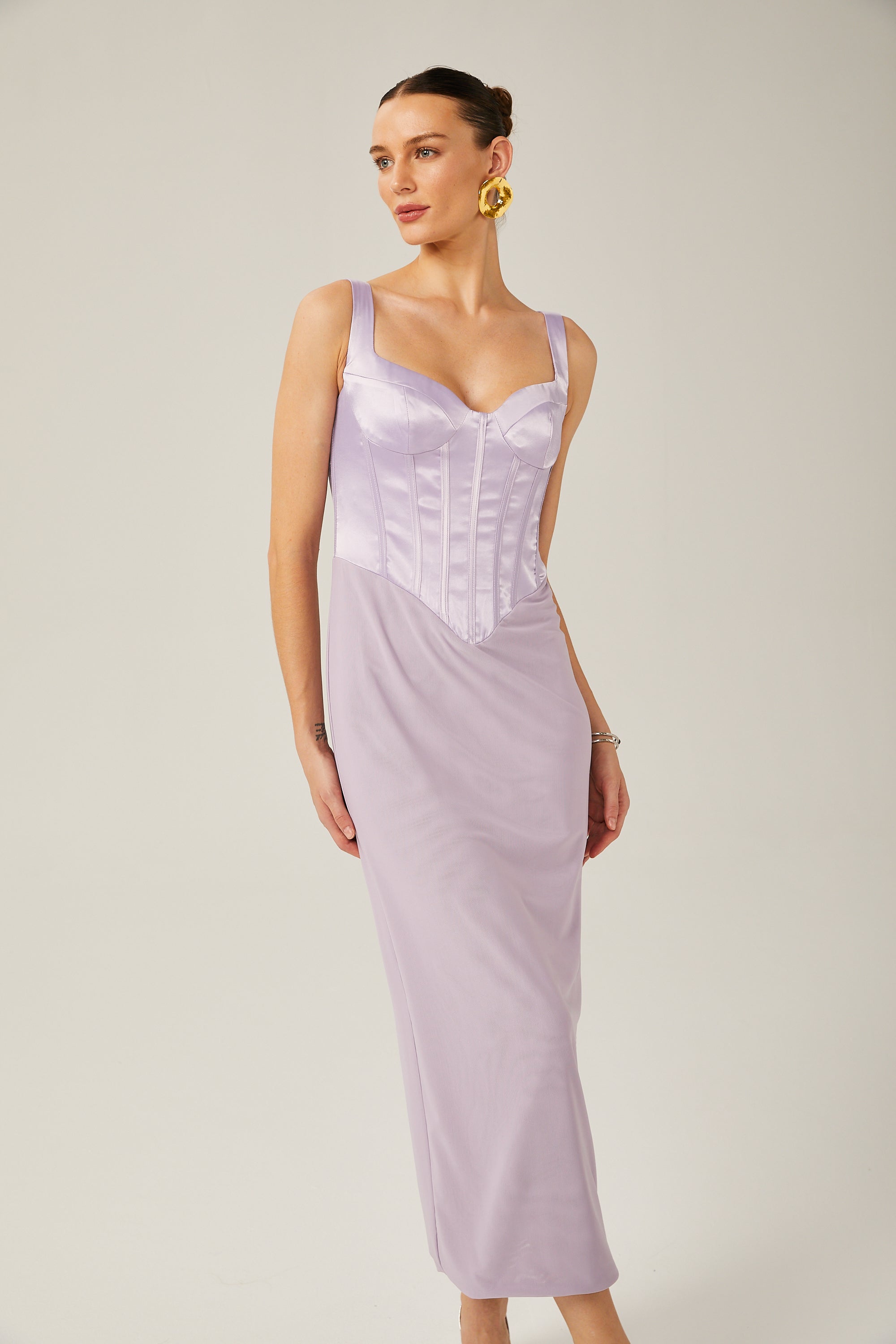 Amelina Corset Satin Dress by SIENA - image 7