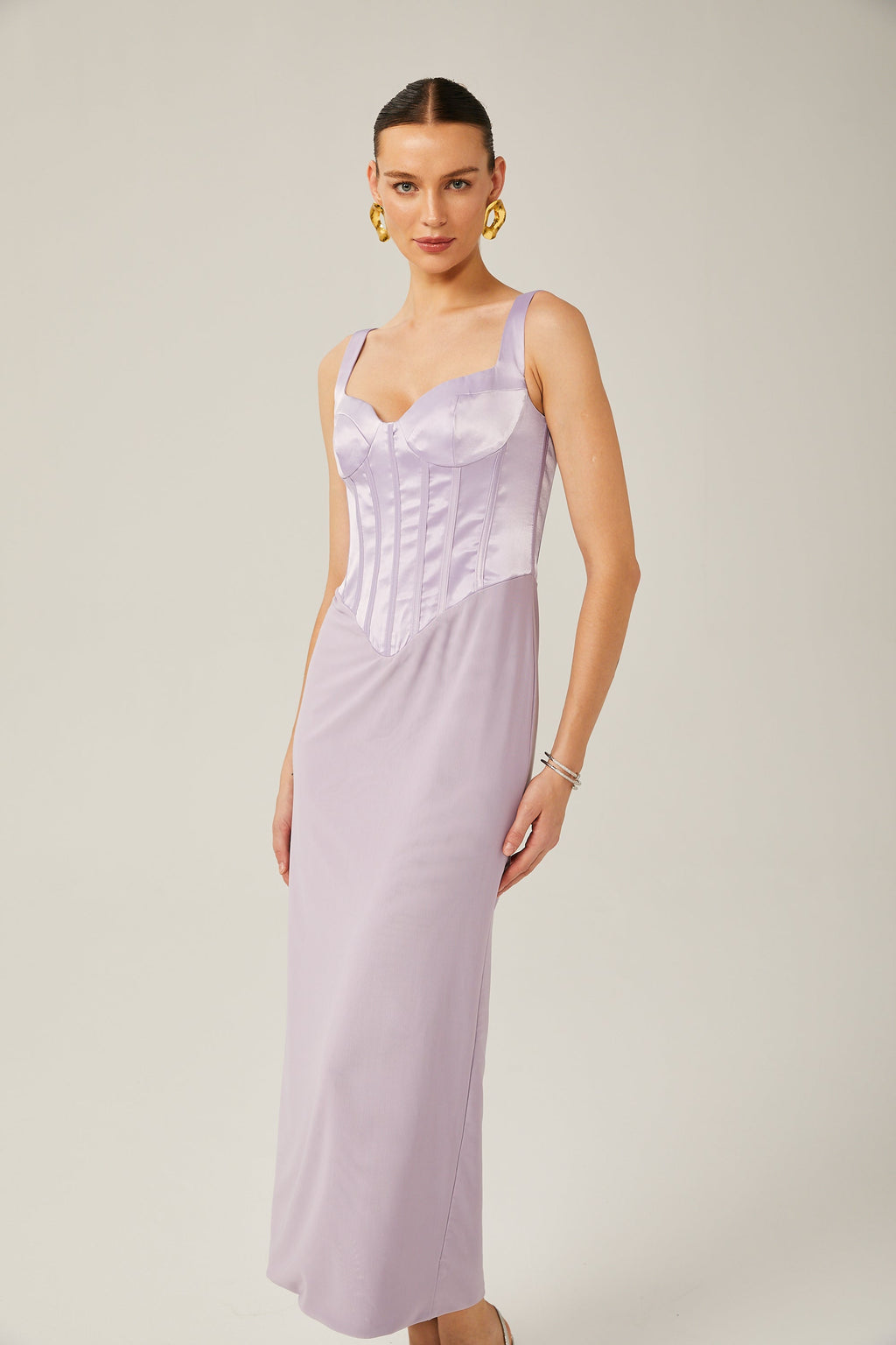 Amelina Corset Satin Dress by SIENA - image 9