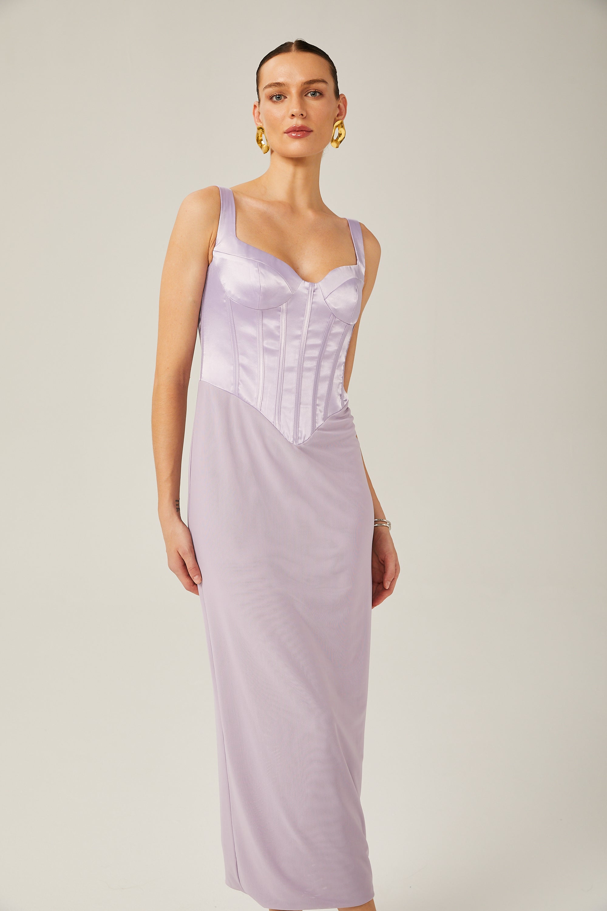 Amelina Corset Satin Dress by SIENA - image 8