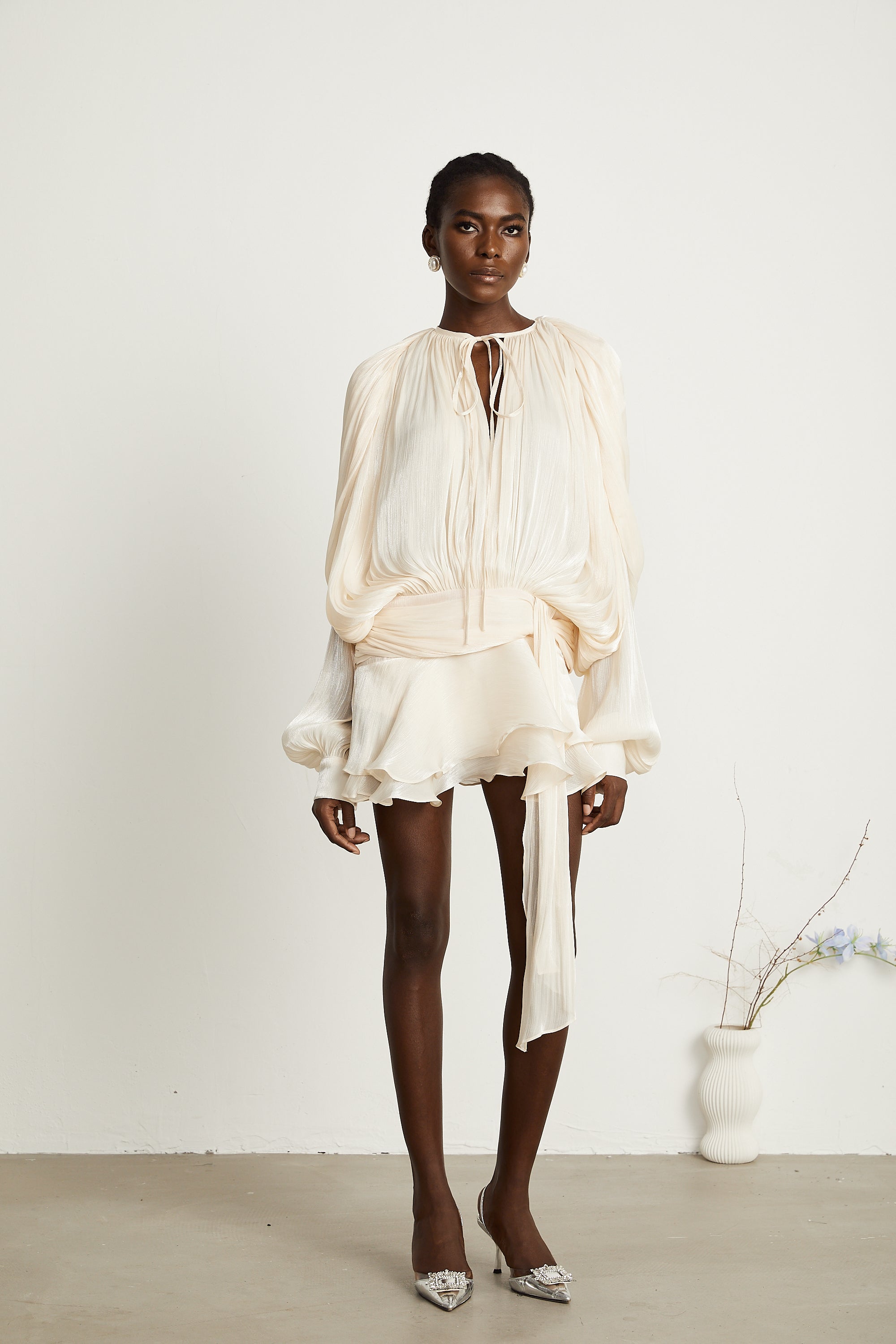 Eugenie Pleated Mini Dress by SIENA - image 5