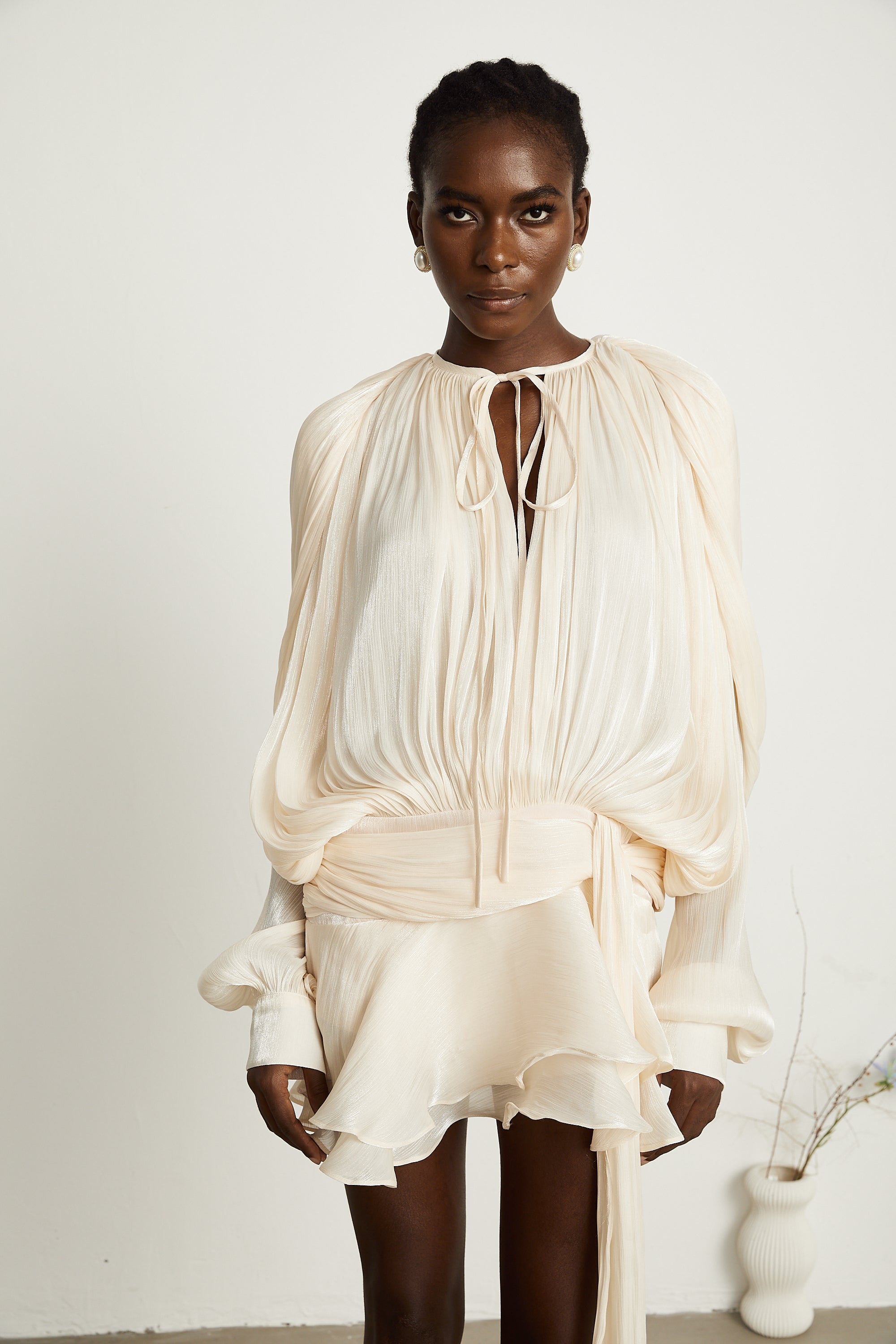 Eugenie Pleated Mini Dress by SIENA - image 10