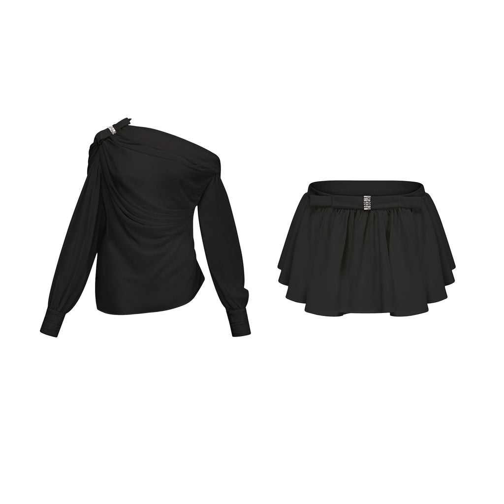 Andrea Crystal Mini Skirt Set by SIENA - image 2