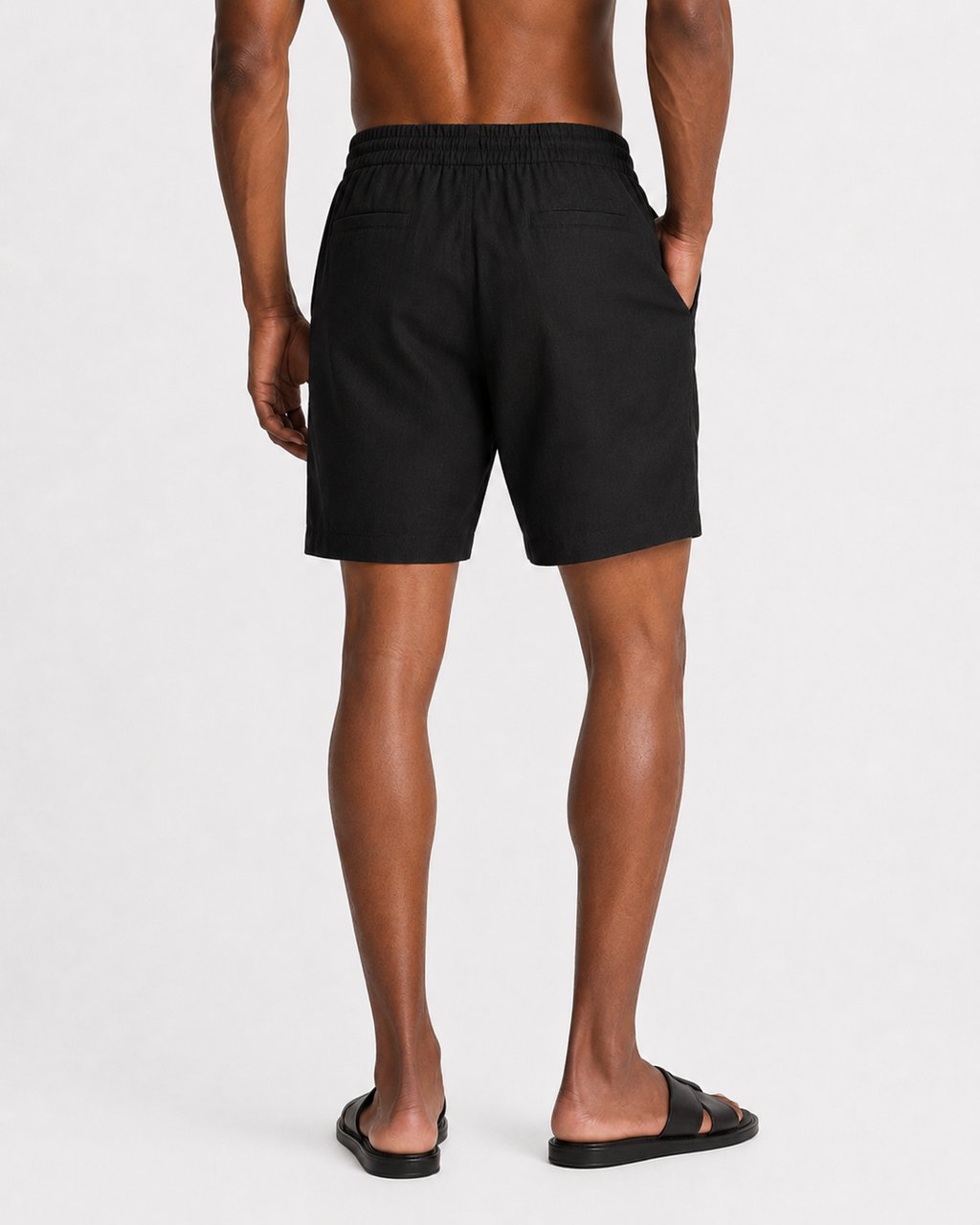 Riva Linen Shorts Black