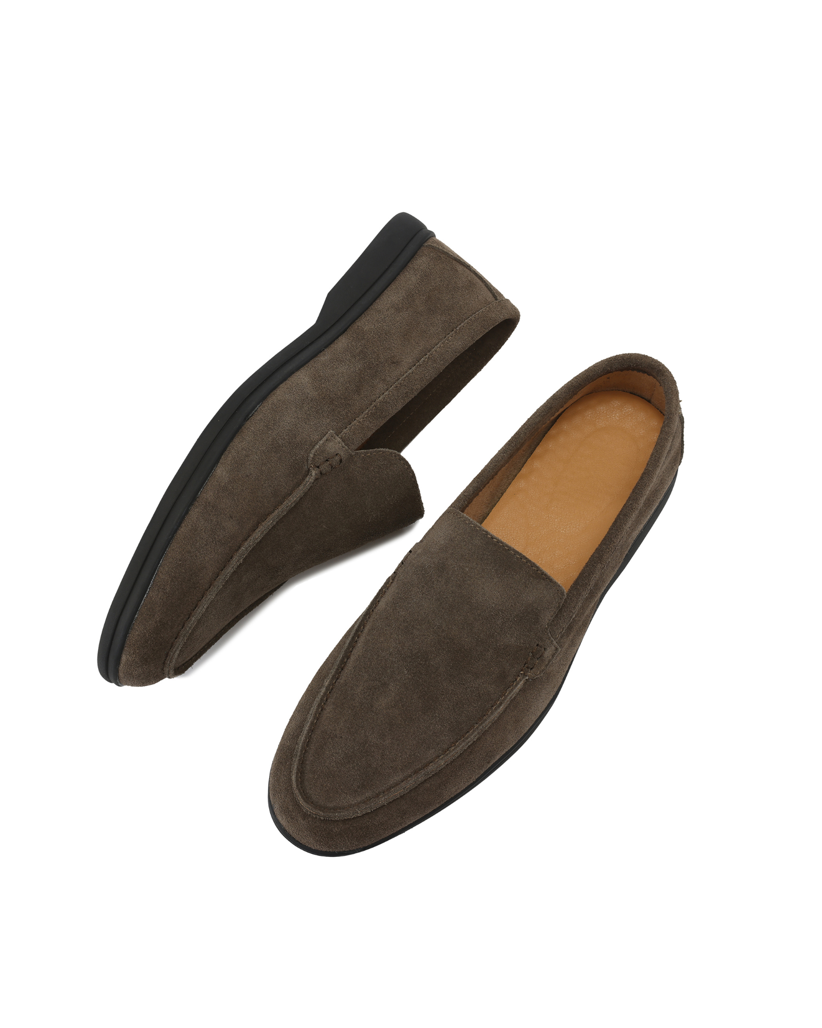 Suede Loafers Black Soles