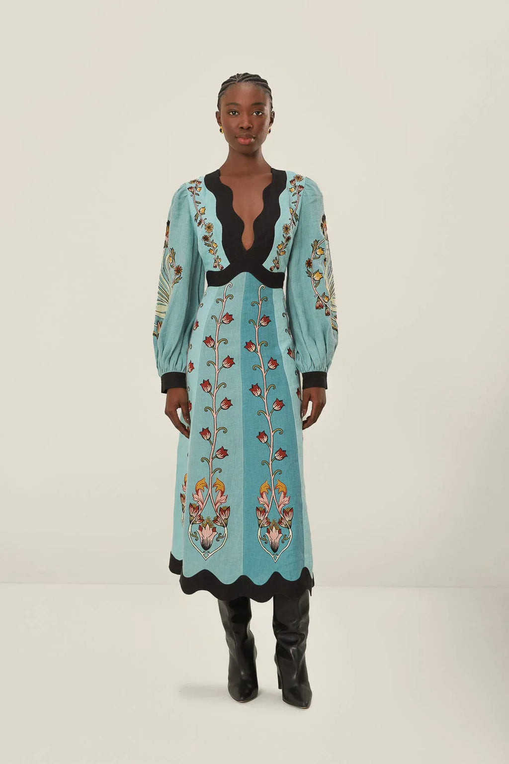 Mavi Floral Midi Dress by SIENA