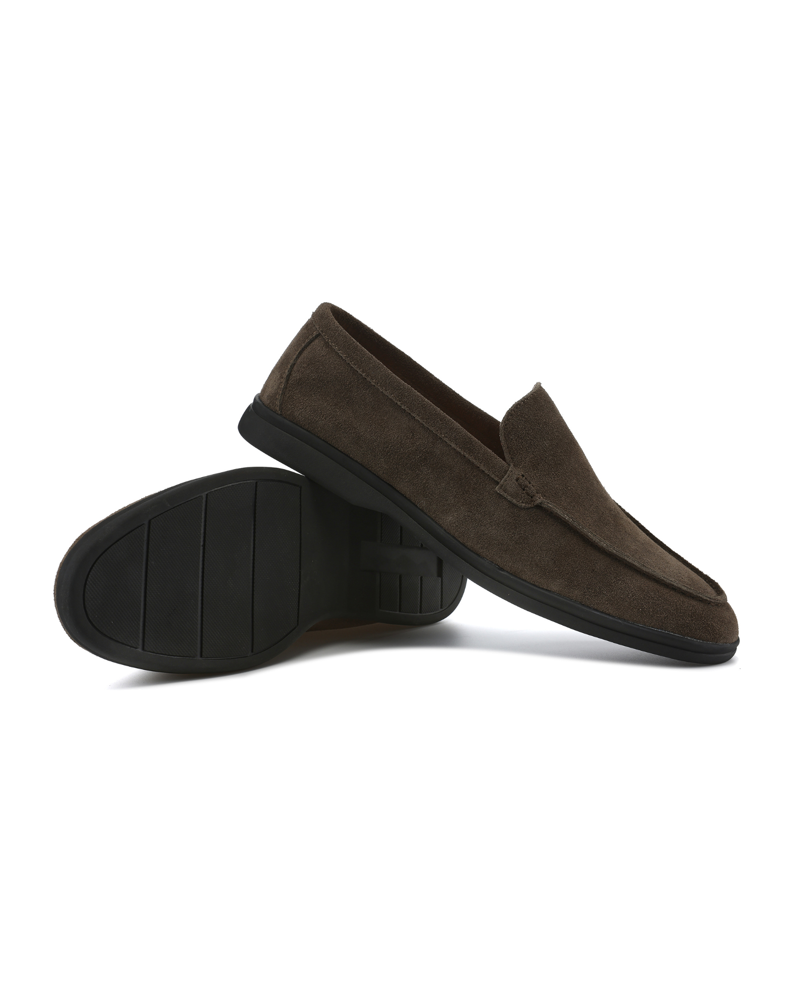 Suede Loafers Black Soles