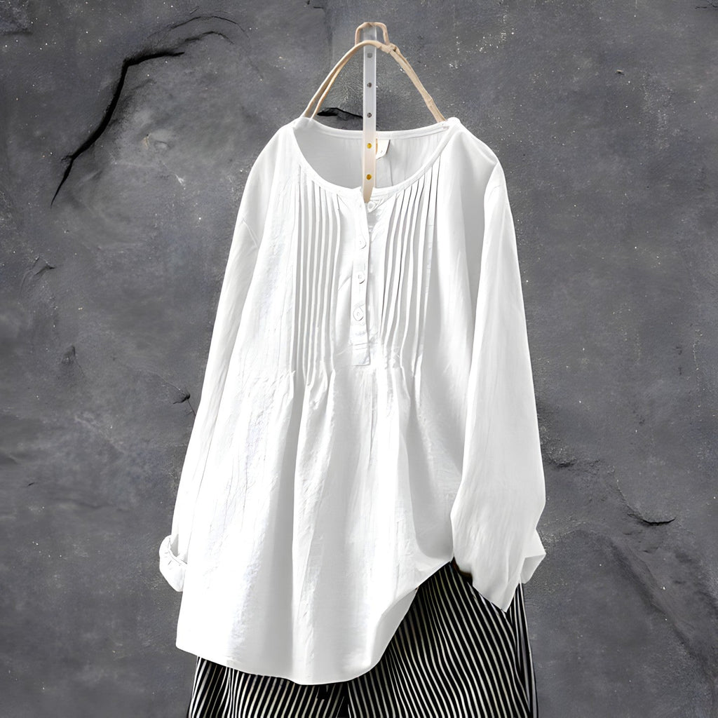 Handcrafted Linen Blouse by SIENA - image 3