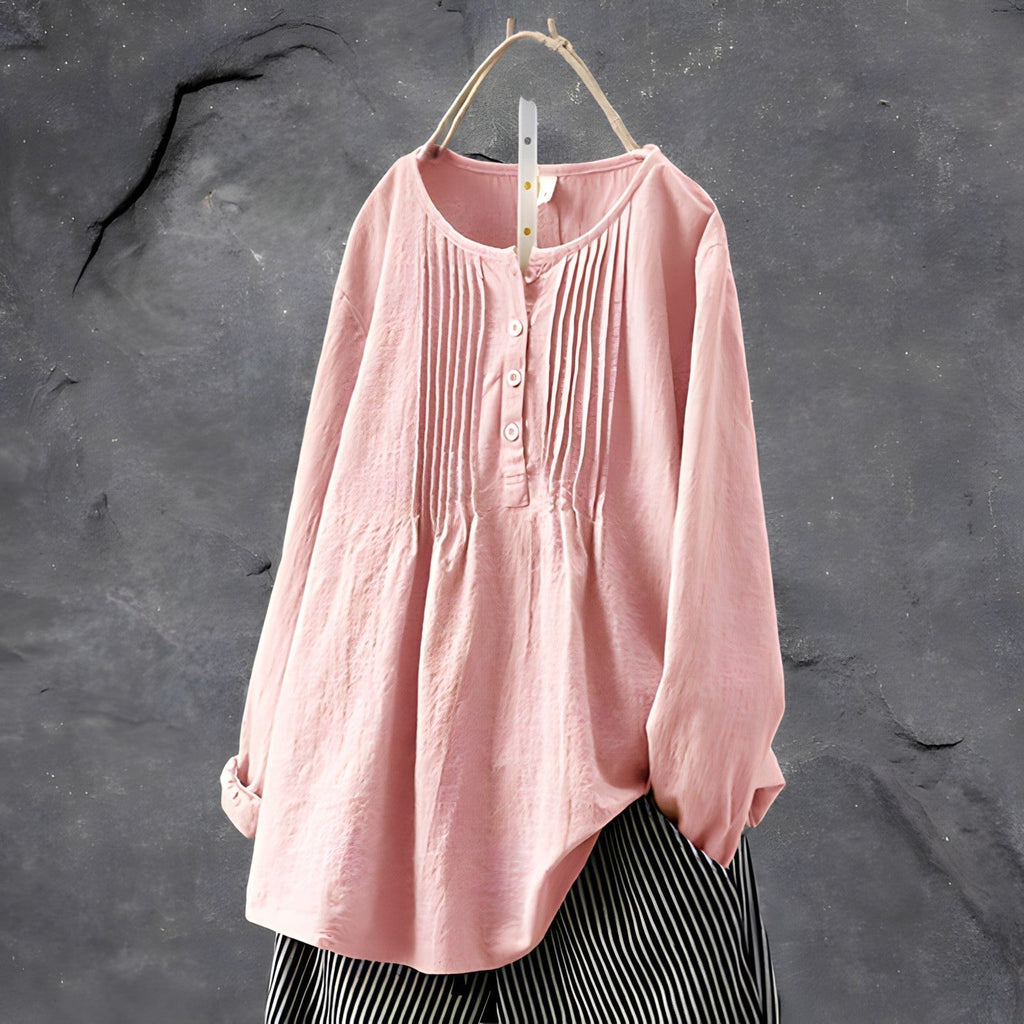 Handcrafted Linen Blouse by SIENA - image 2