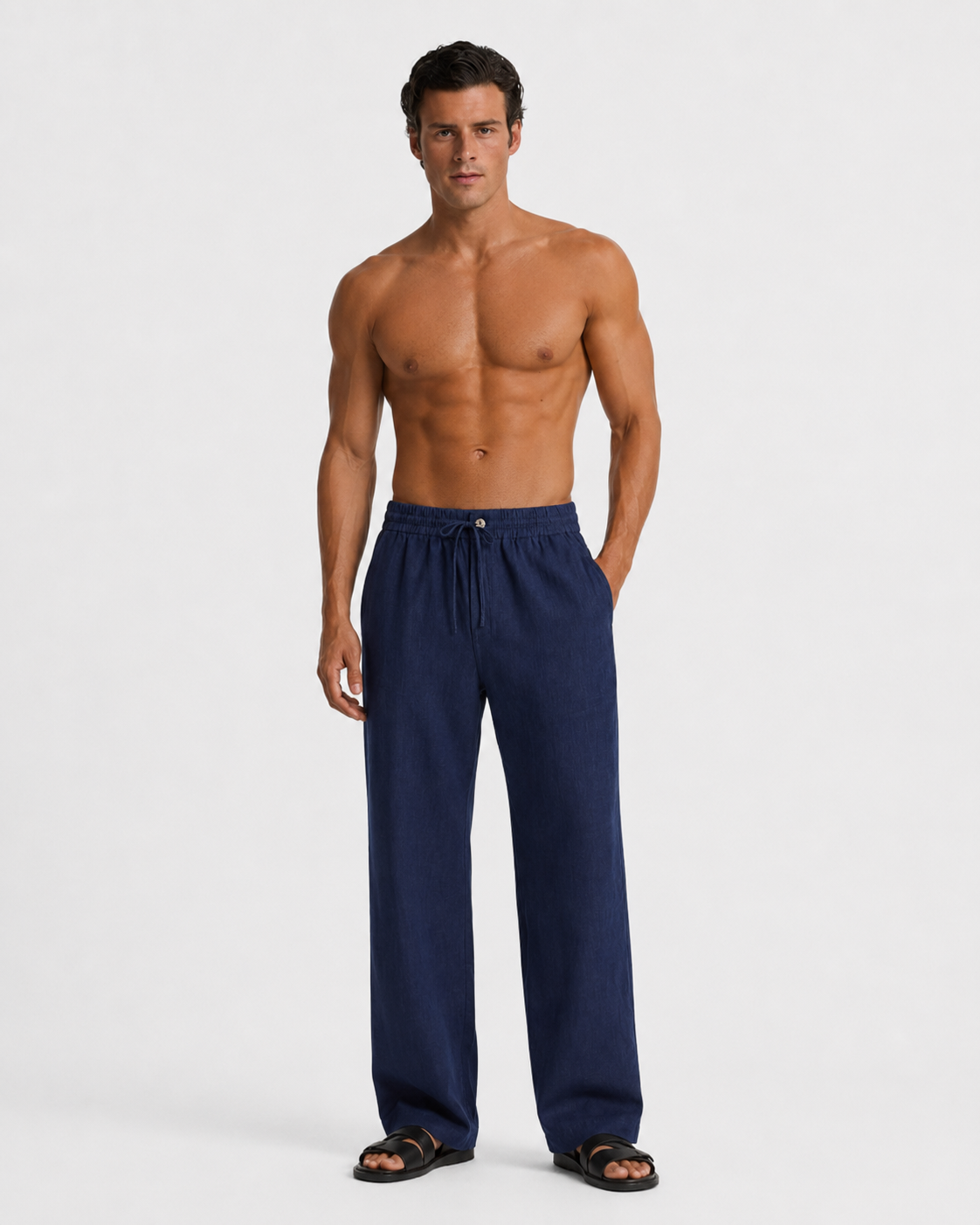Mare Linen Pants Blue