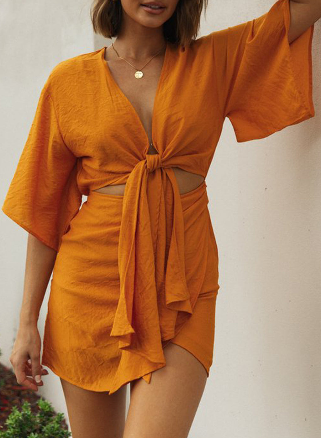 Linen Mini Dress by SIENA - image 5