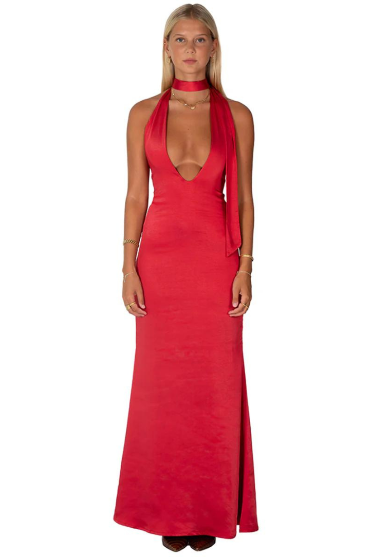 Karolina Satin Maxi Dress by SIENA