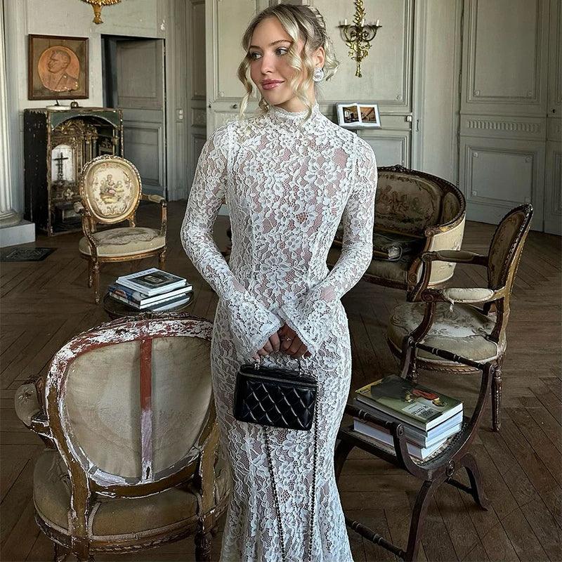 Elegant Lace Maxi Dress by SIENA