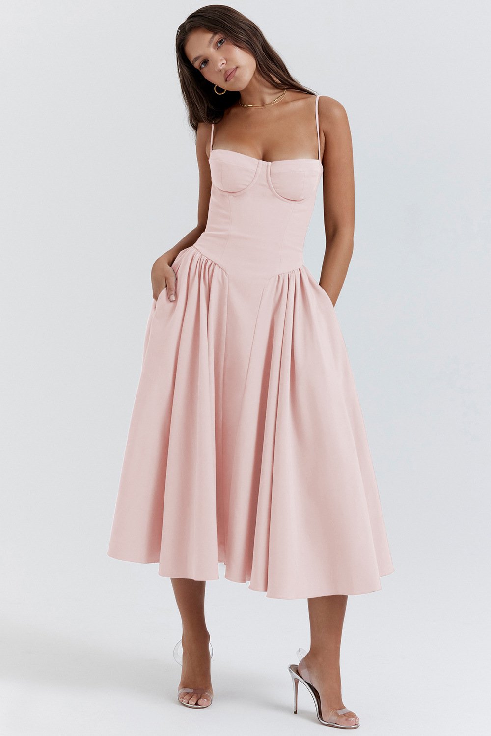 Sleeveless Corset Midi Dress by SIENA - image 12
