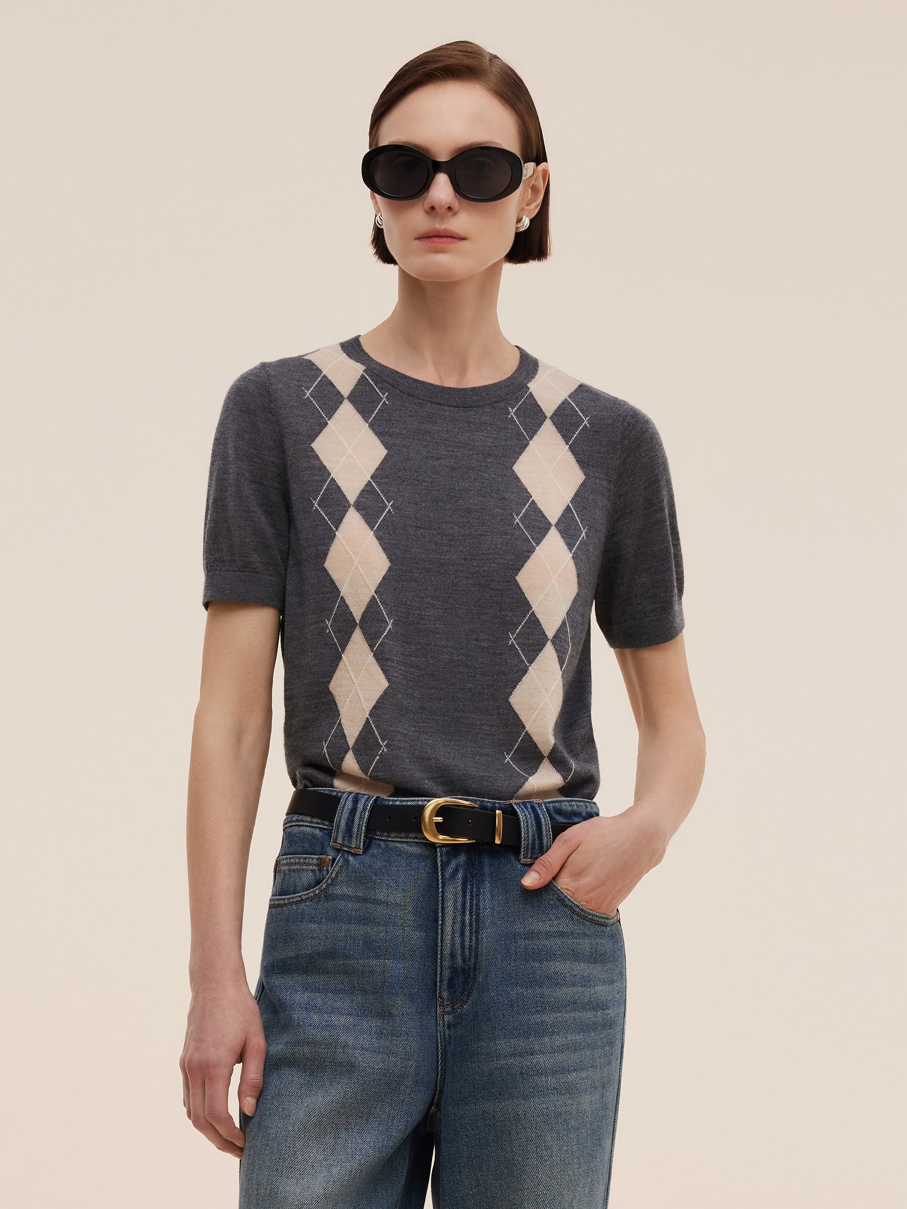 Printed Knit Top by SIENA