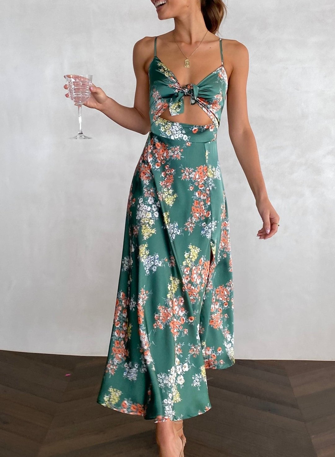 Saten Linen Satin Dress by SIENA - image 6