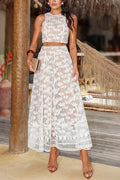 Casual Lace Maxi Skirt Set by SIENA