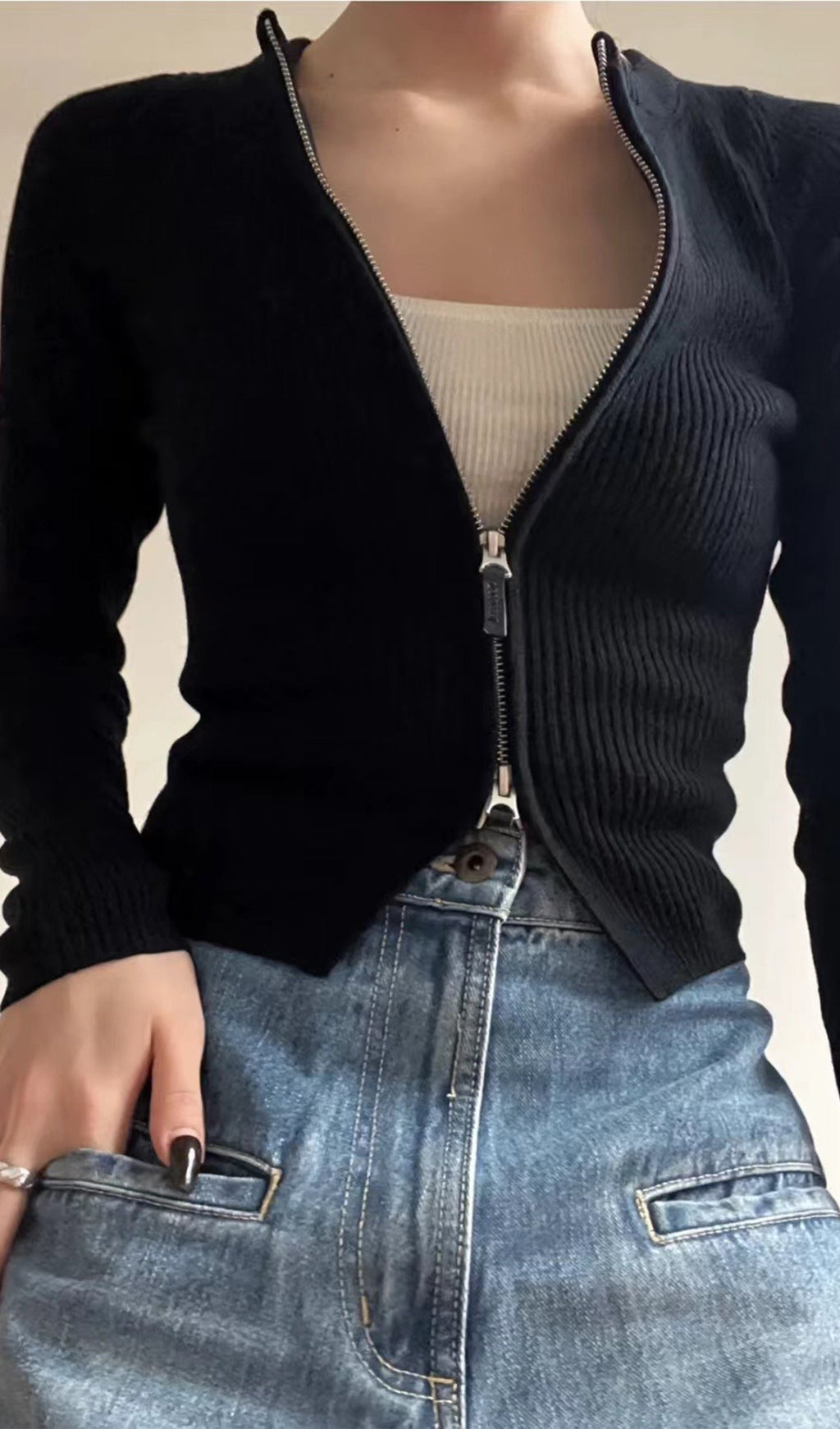 Fermuarl Knit Cardigan by SIENA - image 12