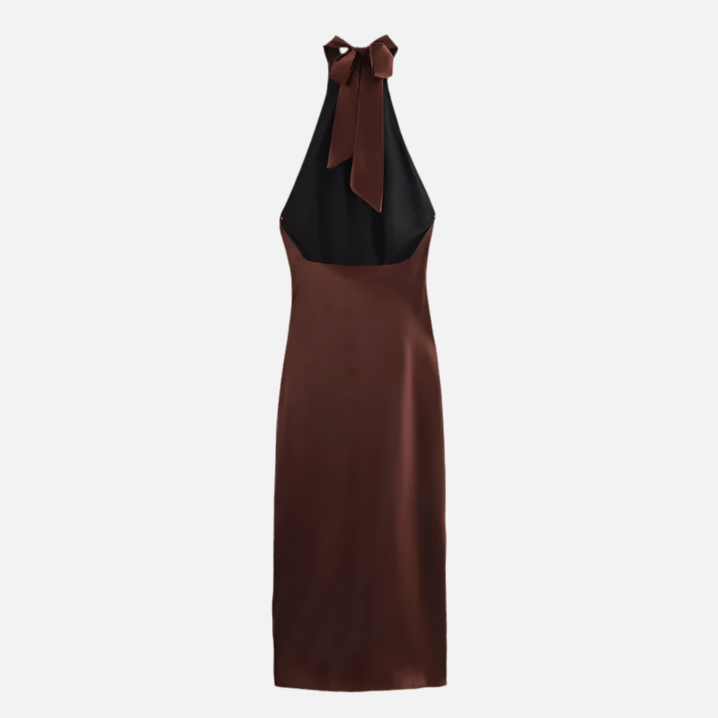 Boyundan Satin Maxi Dress by SIENA - image 4