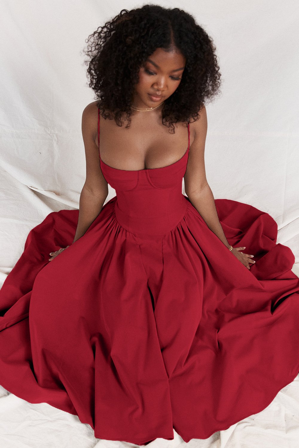 Sleeveless Corset Midi Dress by SIENA - image 5
